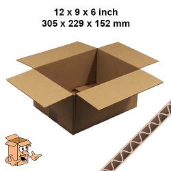 A4 cardboard boxes</br> 12x9x6 single wall box